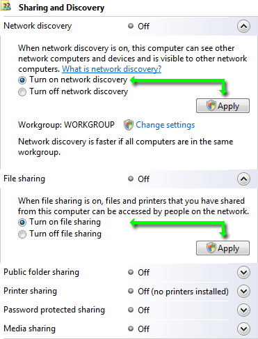 network file sharing windows vista